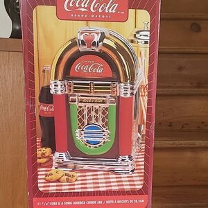 Coca-Cola Retro Jukebox Cookie Jar in Red and Green